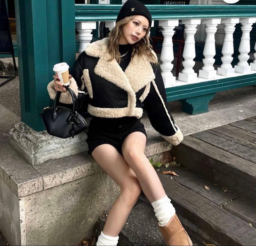 Diante 【CROPPED BOA MOUTON JACKET】