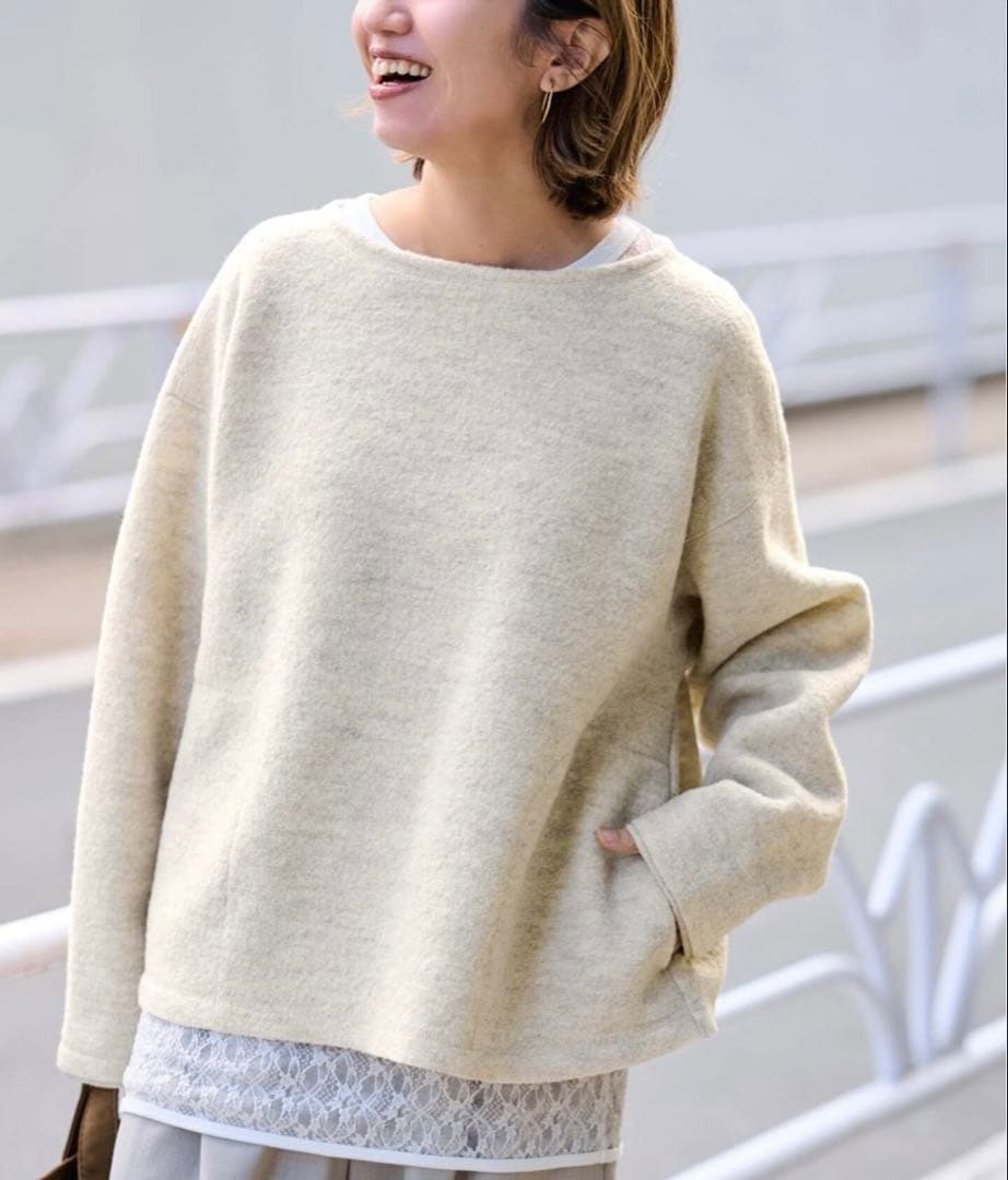 完売　frameworkフレームワーク ナチュラル　WOOLブークレジャージー