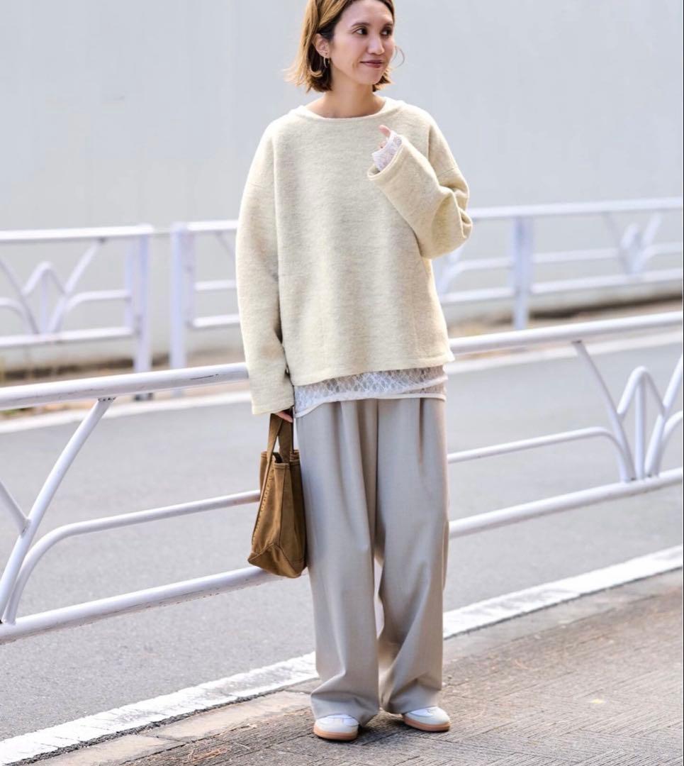 完売　frameworkフレームワーク ナチュラル　WOOLブークレジャージー