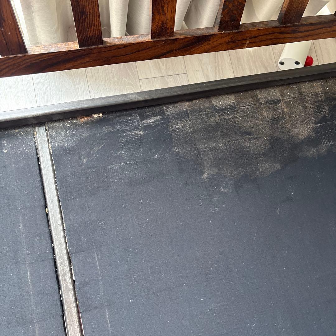 ダークブラウン レザー 2人掛けソファ　クッション付き　ヴィンテージ風