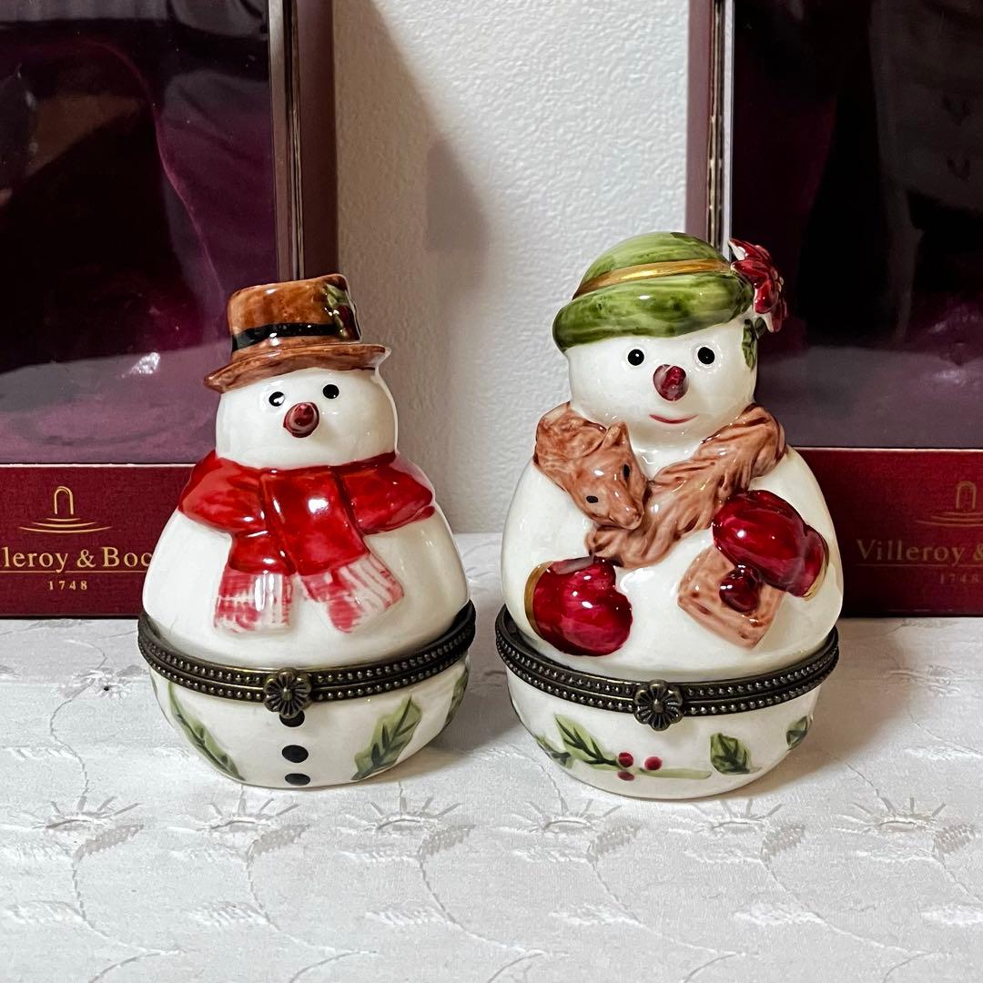 ビレロイ&ボッホ スノーマン 雪だるま 小物入れ トリンケットボックス