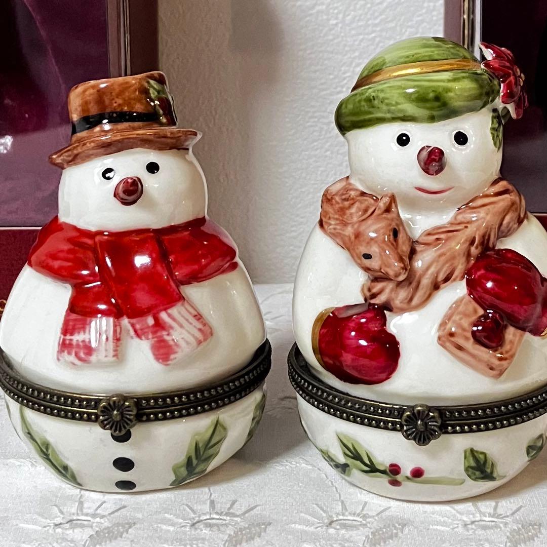 ビレロイ&ボッホ スノーマン 雪だるま 小物入れ トリンケットボックス