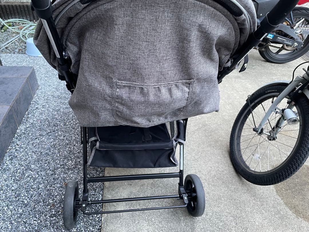 【美品】besrey ダブルベビーカー グレー