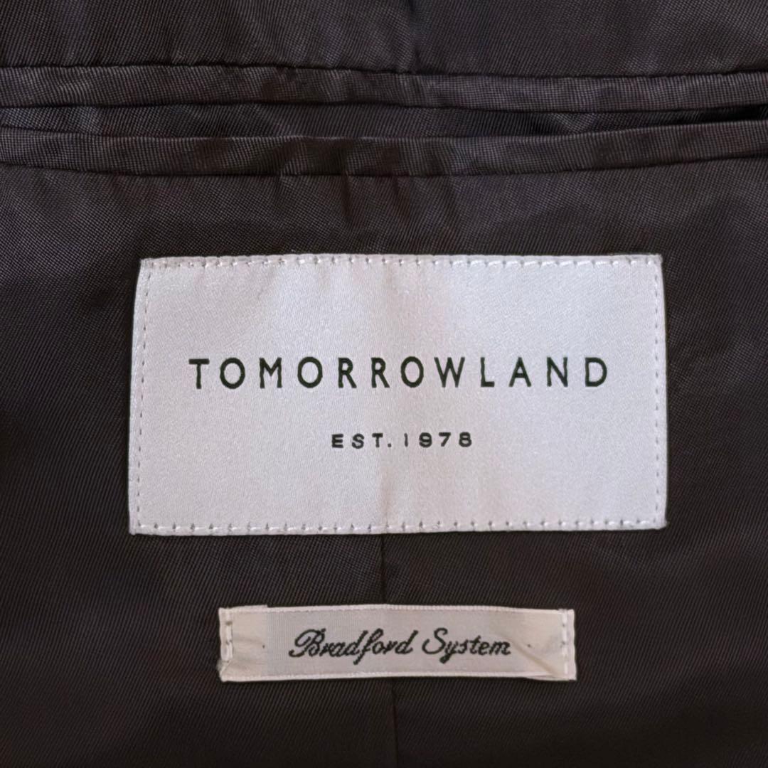 ☆極美品☆トゥモローランド　ビックチェスターコート　ヘリンボーン　ダークブラウン