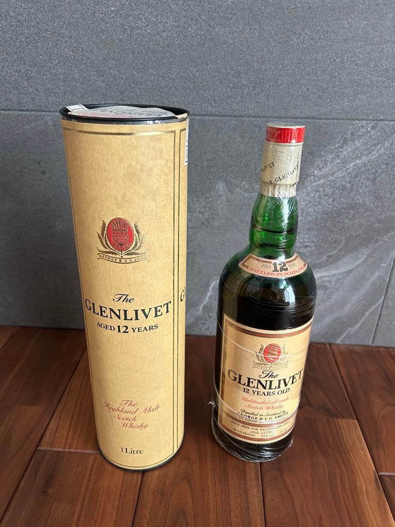 グレンリベット12年　アンブレ表記　赤アザミ　1L 1リットル　未開封