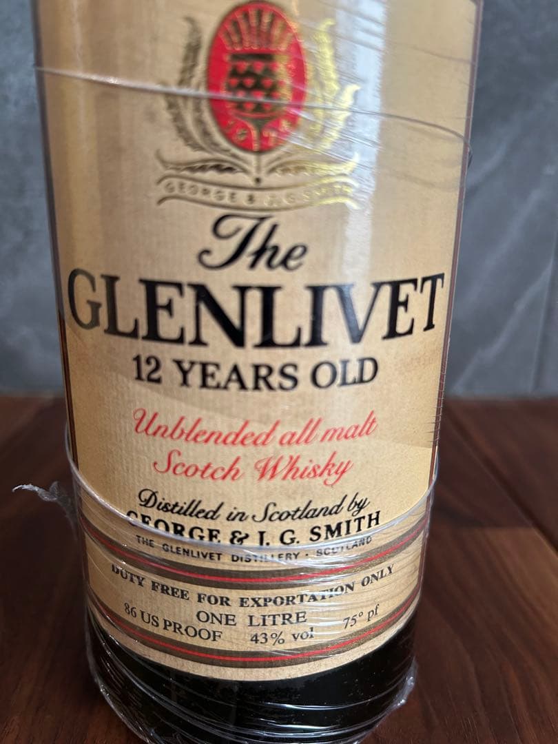 グレンリベット12年　アンブレ表記　赤アザミ　1L 1リットル　未開封