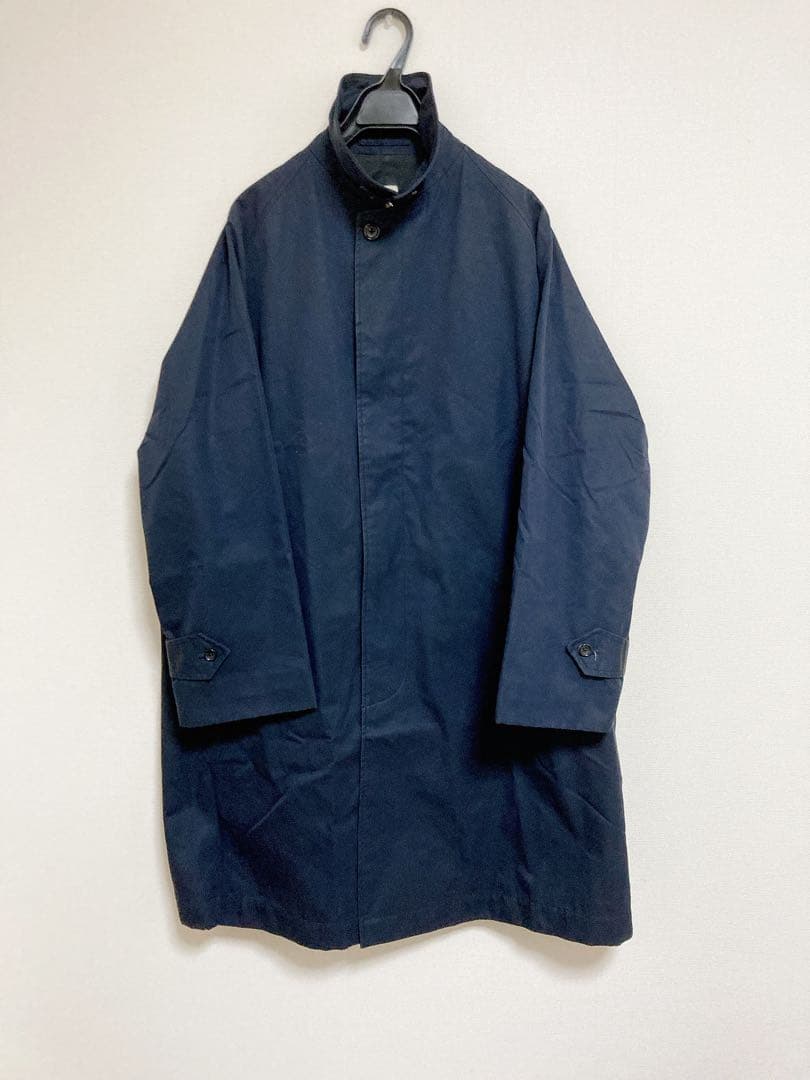 ANATOMICAアナトミカシングルラグランコートステンカラーコートネイビー