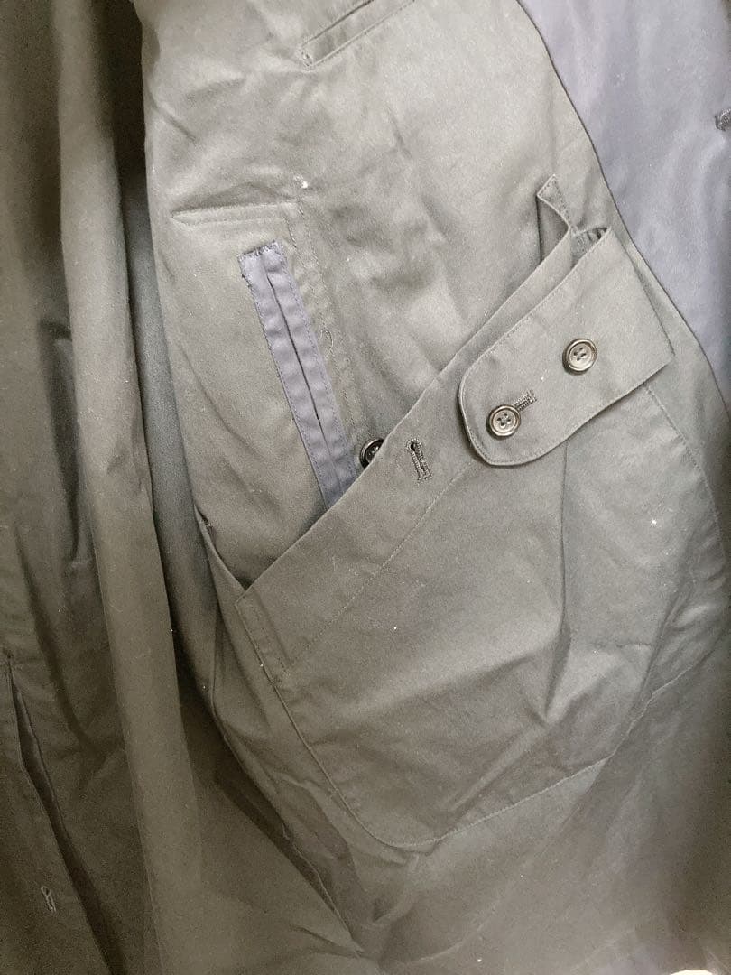 ANATOMICAアナトミカシングルラグランコートステンカラーコートネイビー