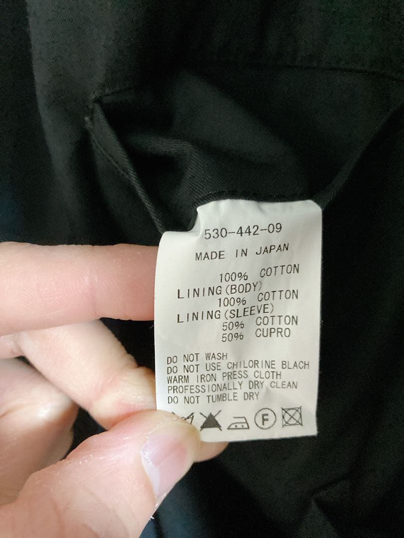 ANATOMICAアナトミカシングルラグランコートステンカラーコートネイビー