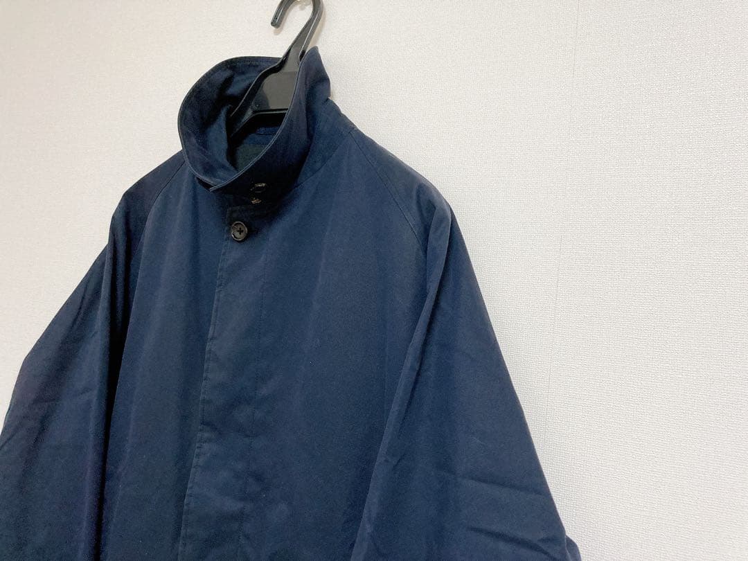 ANATOMICAアナトミカシングルラグランコートステンカラーコートネイビー