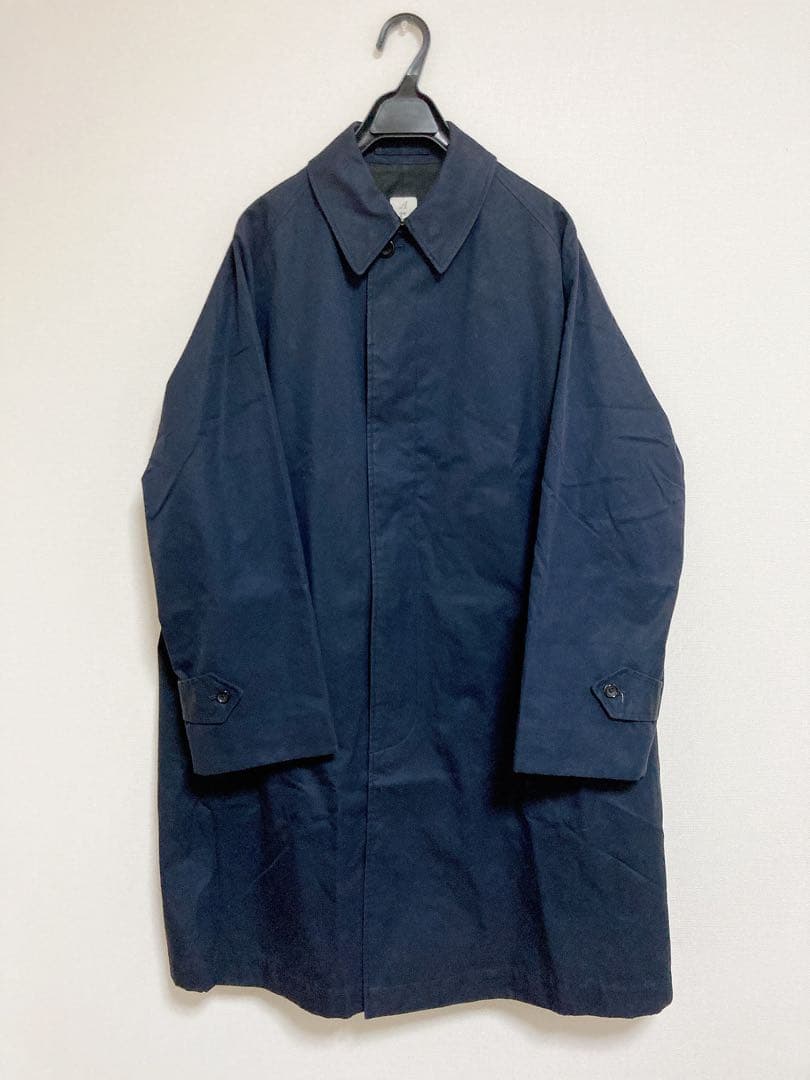 ANATOMICAアナトミカシングルラグランコートステンカラーコートネイビー