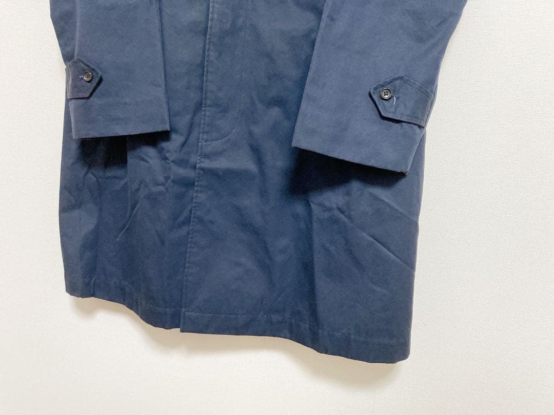 ANATOMICAアナトミカシングルラグランコートステンカラーコートネイビー