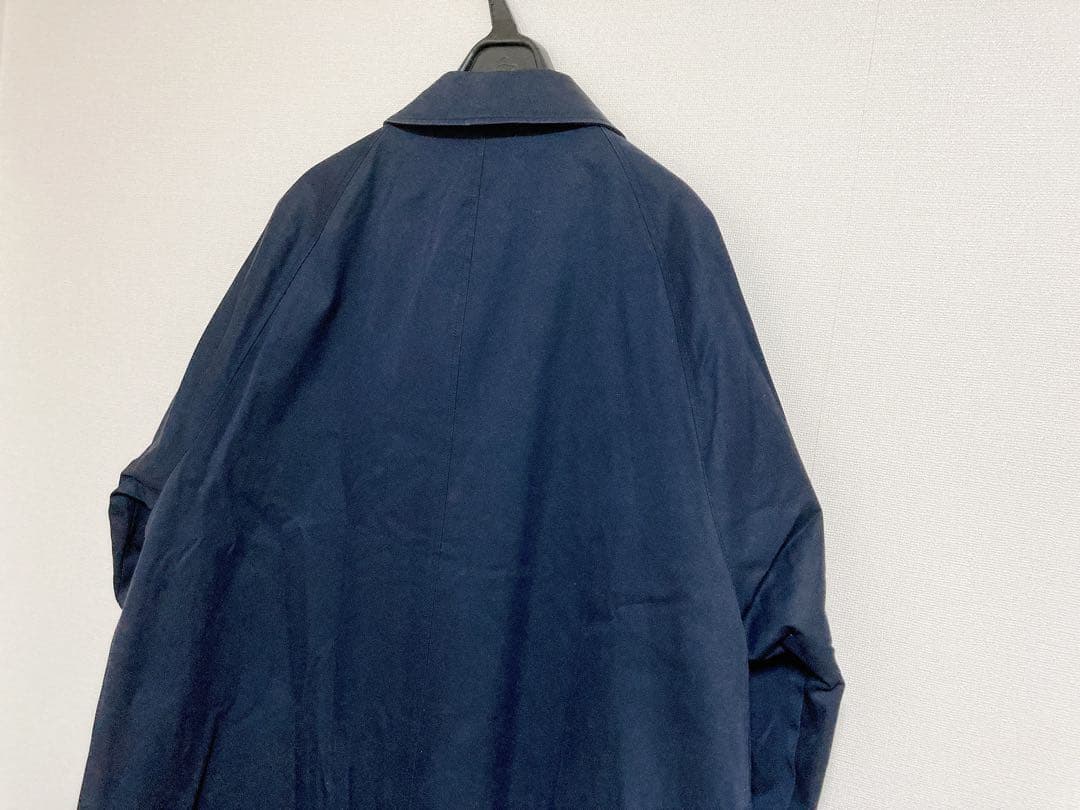 ANATOMICAアナトミカシングルラグランコートステンカラーコートネイビー