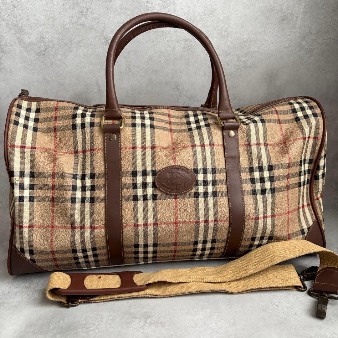 Burberry 2way ボストンバッグ 大容量 レディース メンズ