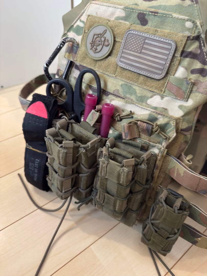 【実物ポーチ付きセット】TMC JPCタイプ プレートキャリア マルチカム