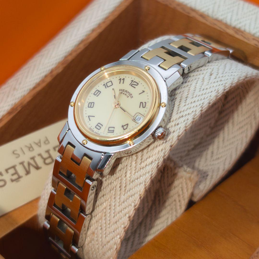 極美品✨HERMES エルメス クリッパー レディース 腕時計 cl4.220