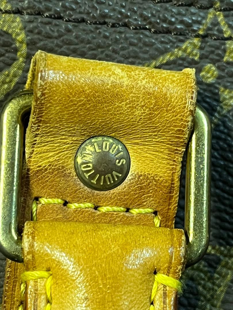 Louis Vuitton ボストンバッグ ダークブラウン/イエロー