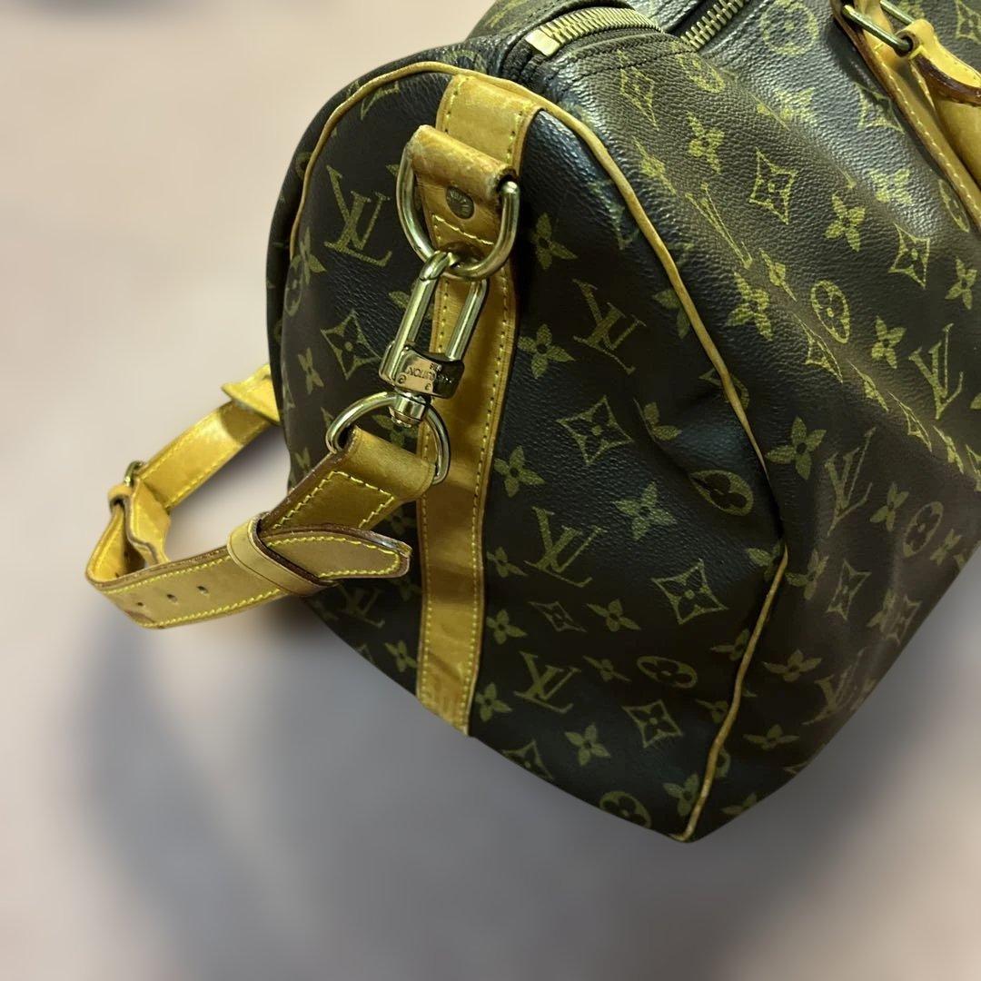 Louis Vuitton ボストンバッグ ダークブラウン/イエロー