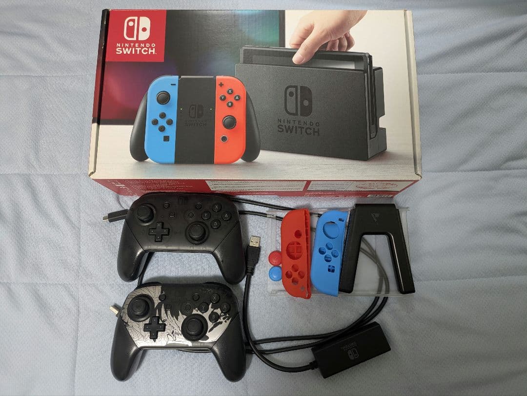 【即遊べるセット】Switch本体＋純正プロコン2個＋有線LAN＋α