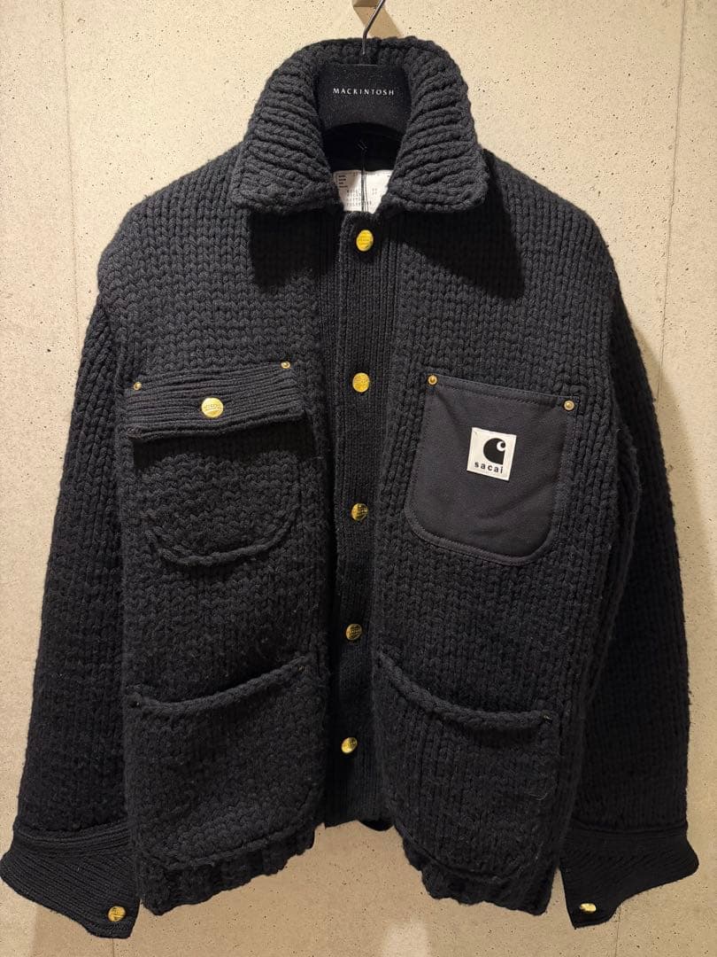 sacai Carhartt WIP KnitJacket 2023 タグ有り