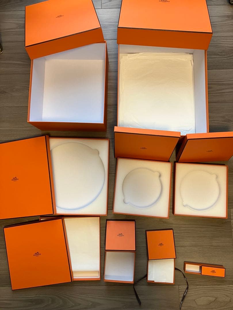 【17個セット】Hermes エルメス オレンジボックス 空箱 一部傷汚れあり