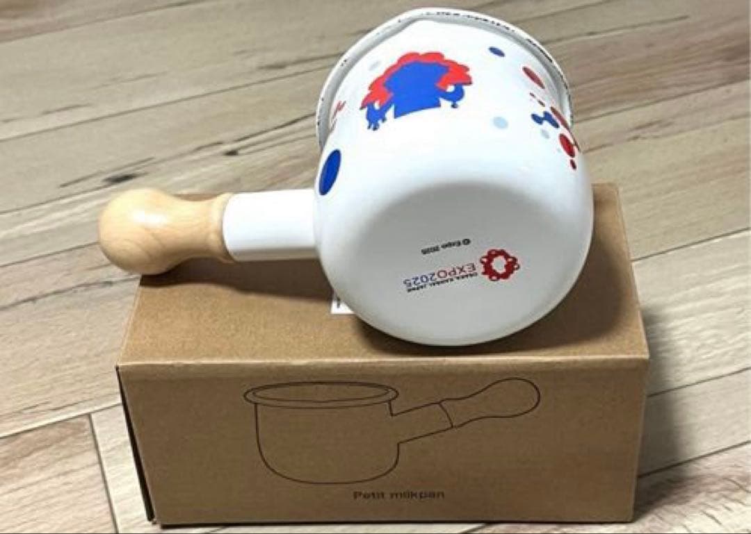 【新品】EXPO2025 ミャクミャク ホーロー プチ ミルクパン 水玉 片手鍋