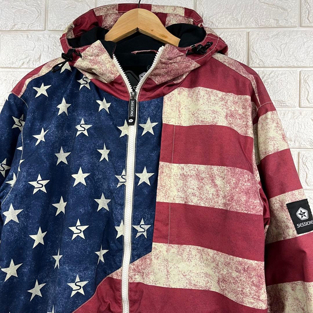 美品　SESSIONS セッションズ　星条旗柄　ボードウェア　S burton
