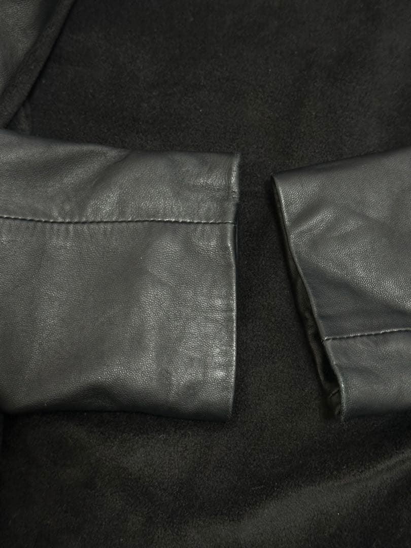 HELMUT LANG フーデットラムレザージャケット ライダースSP