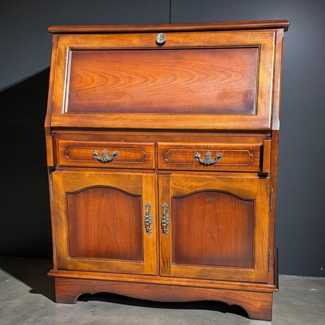 KZ027 【リアルシャビー】カリモク　ライティングビューロー　コロニアル