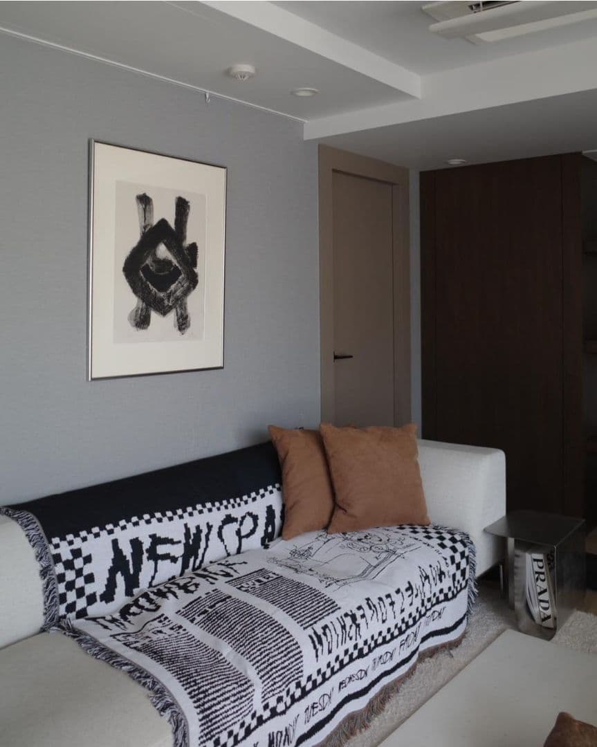 Ameri vintage ノベルティ　マルチブランケット　ラグ