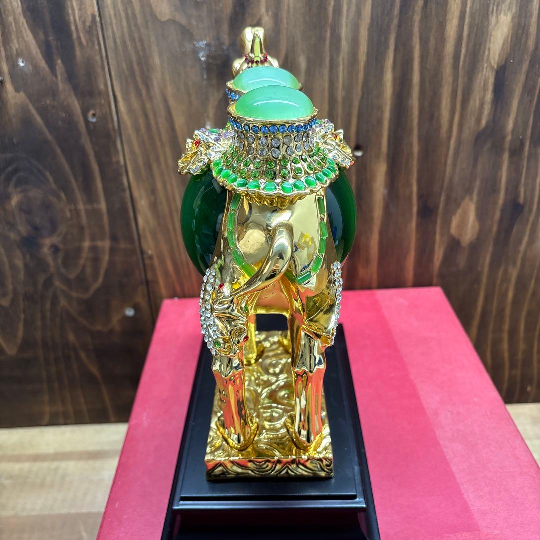 中国美術 りゅうきんらくだ 流金駱駝 金メッキ ラクダ 奮門 開拓置物