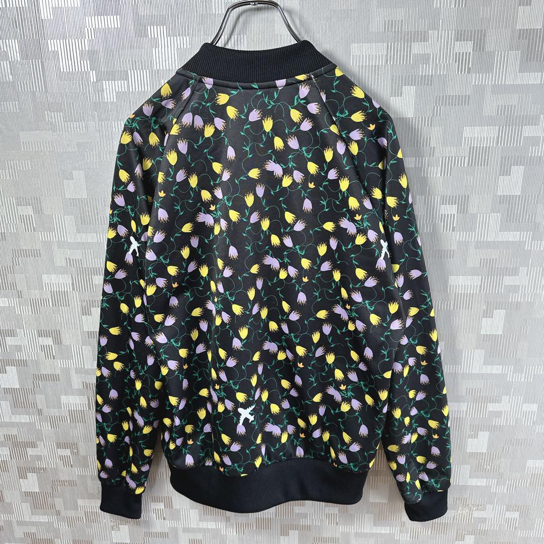 日本未発売 美品 アディダス 花柄 総柄 刺繍 レディース トラックジャケット