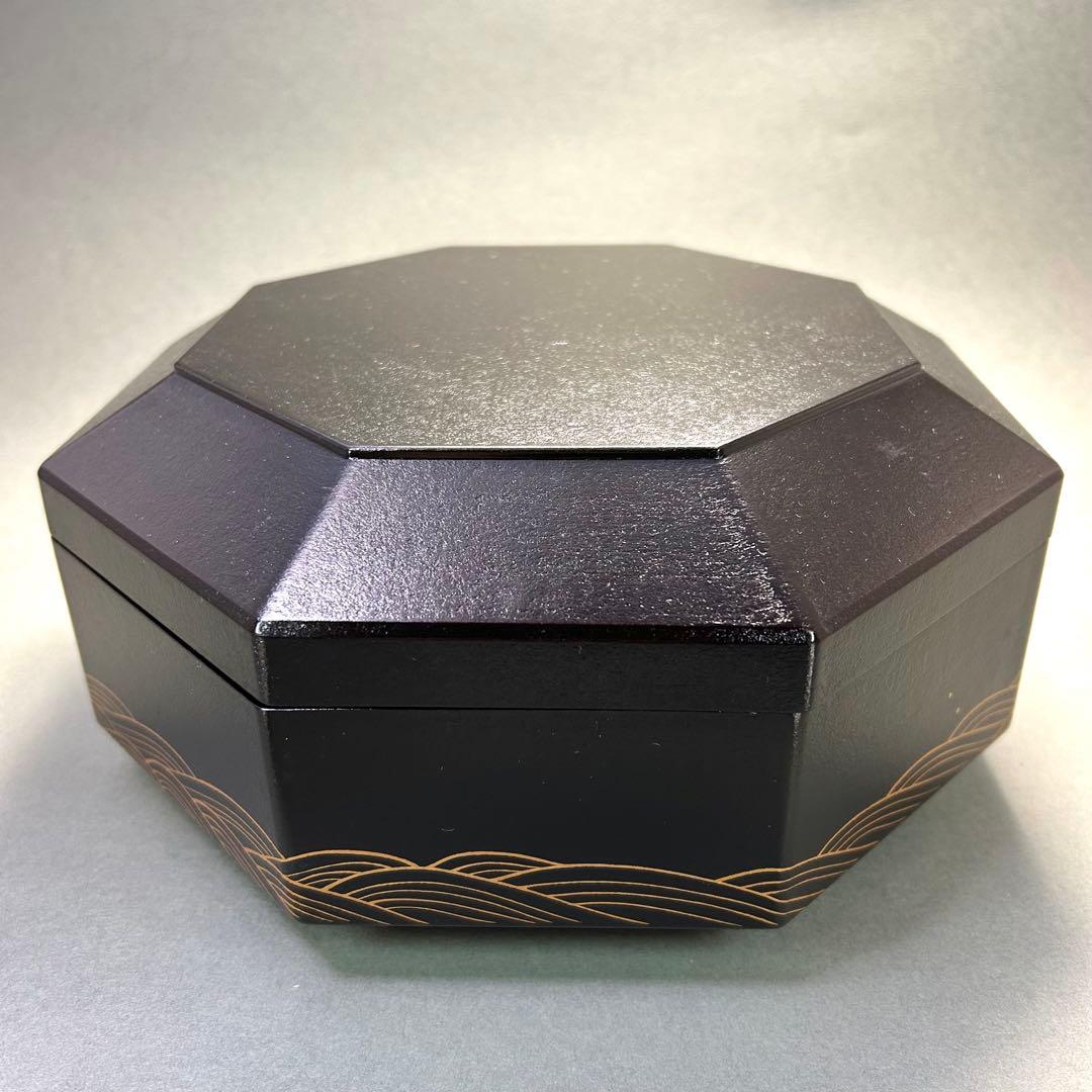 食籠　『上杉満樹　而妙斎書付』　八角食篭　蒔絵　漆器　お茶道具　書付箱　工芸品