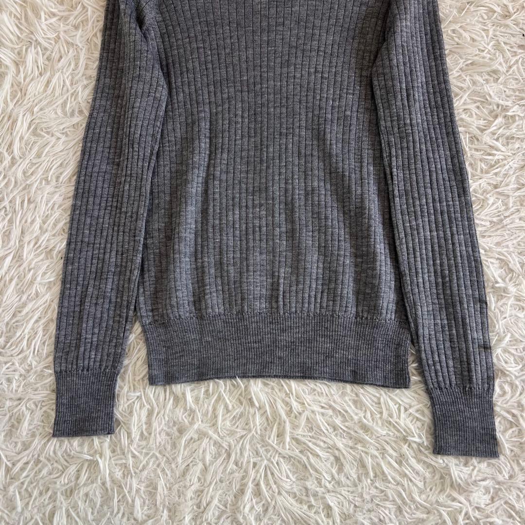 Drawer ドゥロワー カシミヤ シルク リブ タートル ネック ニット