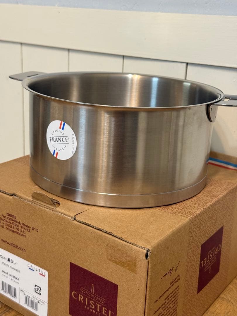新品 CRISTEL 両手深鍋 L 20cm 蓋なし C20QL