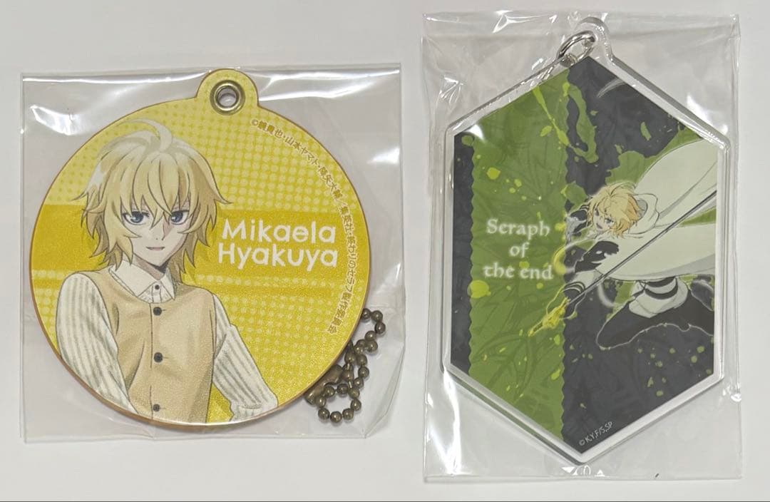 終わりのセラフ　百夜ミカエラ　キャラレザーチャーム　アクリルキーホルダー