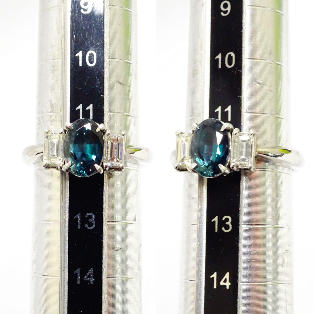 アレキサンドライト1.48ctダイヤモンド プラチナpt900リング指輪12号弱