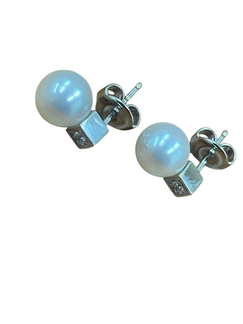 ⭕️ピアス MIKIMOTO ミキモト K18 パール 真珠約7.2mm 18金