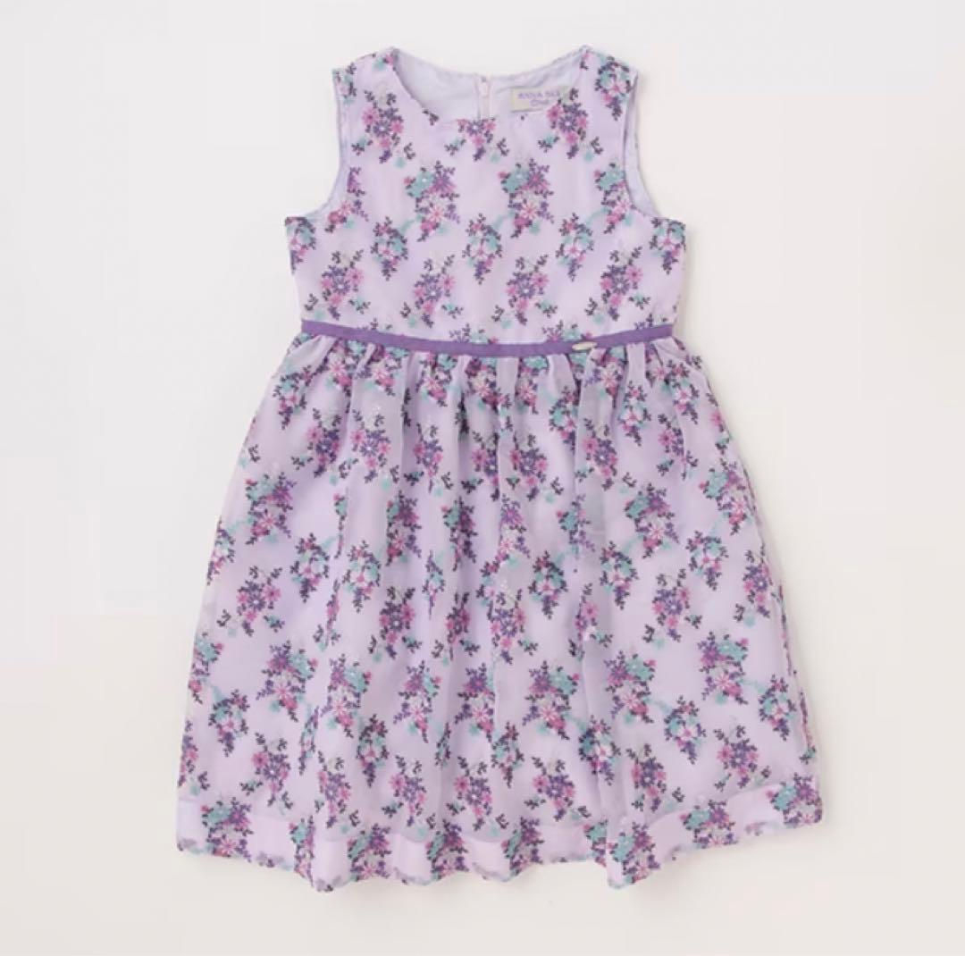 新品未使用ANNA SUI mini 花刺しゅう総柄ワンピース　120