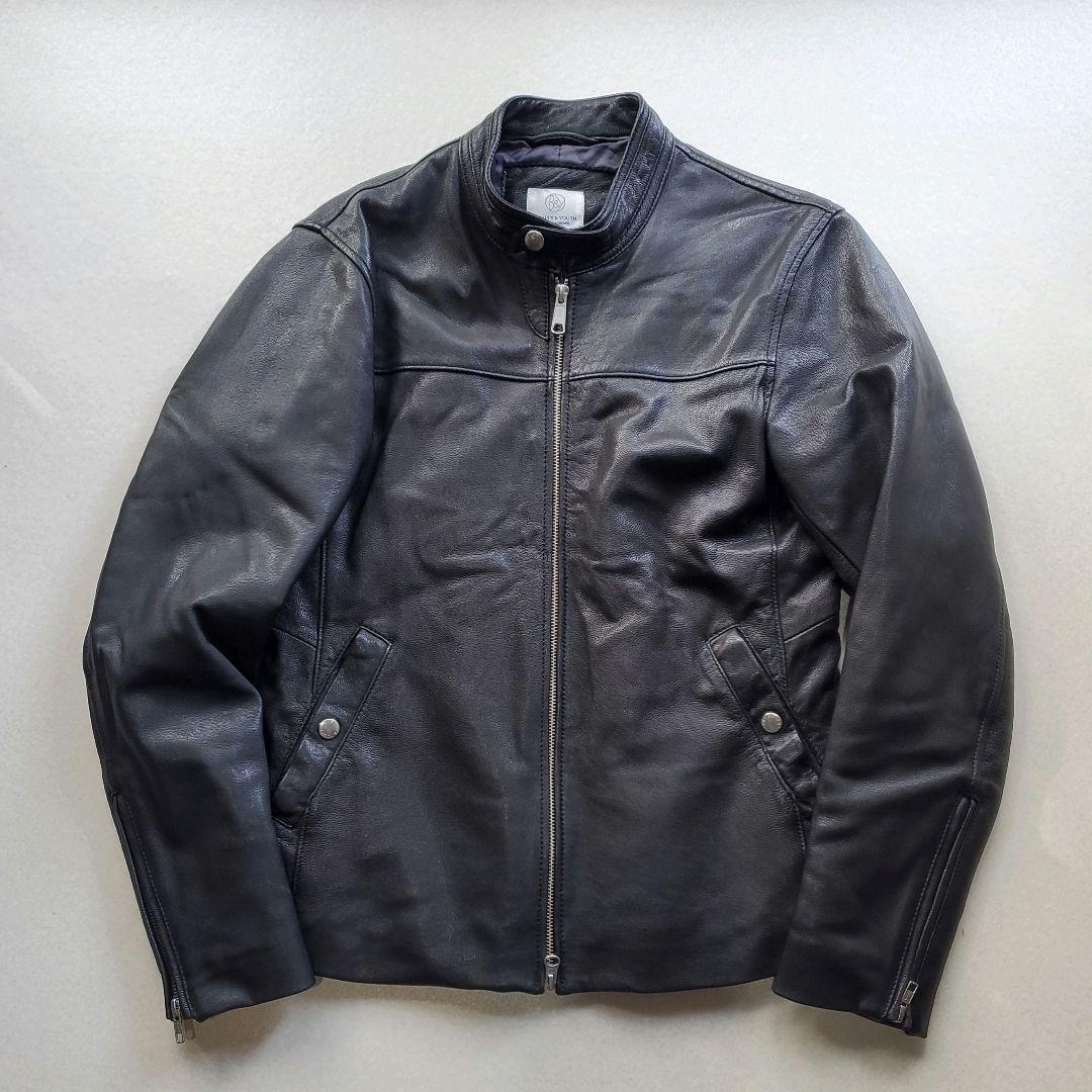 ユナイテッドアローズ やぎ革 ゴート レザージャケット 裏地キルティング　M