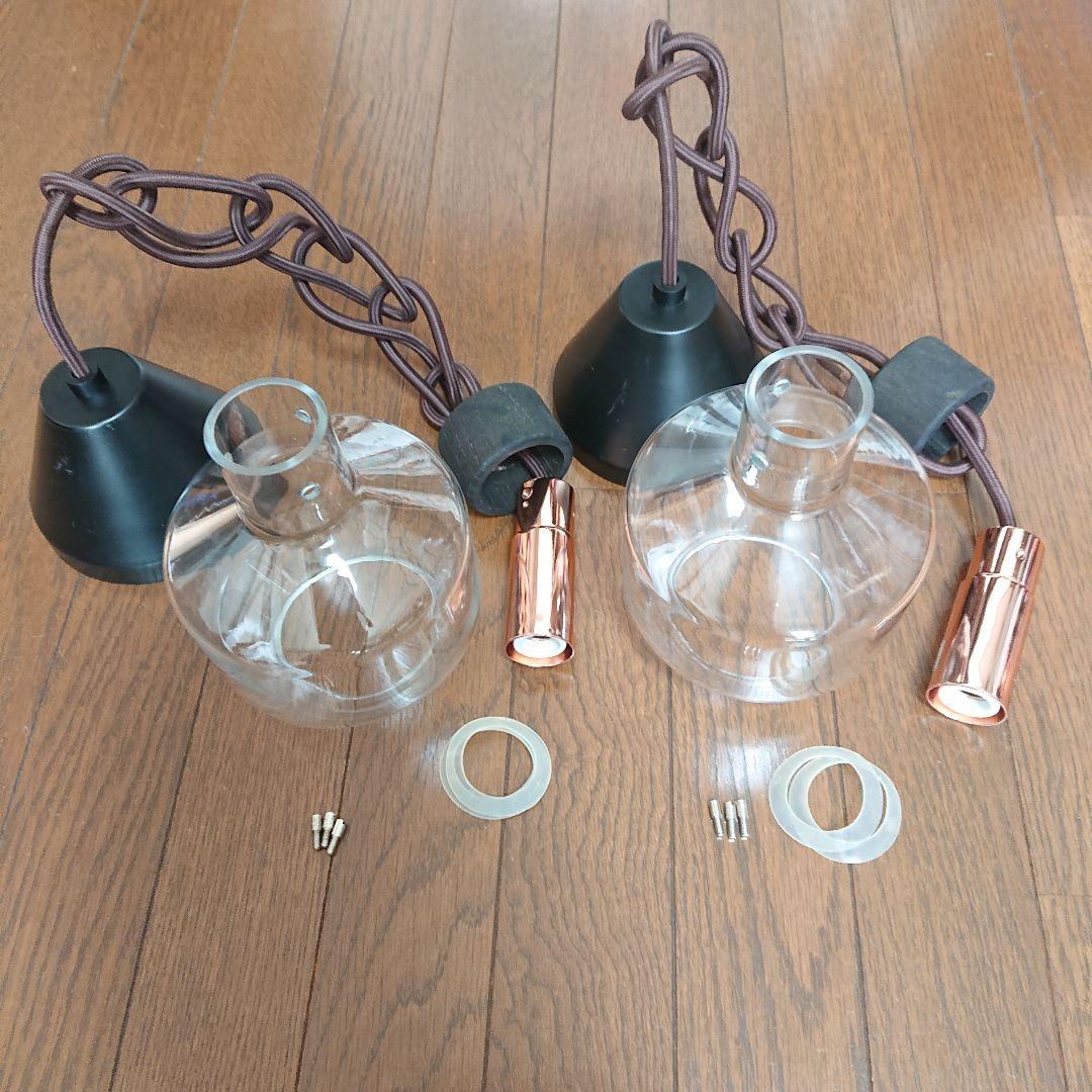 アンティークデンマーク照明　美品　フランゼン　ガラスシェードペンダント照明