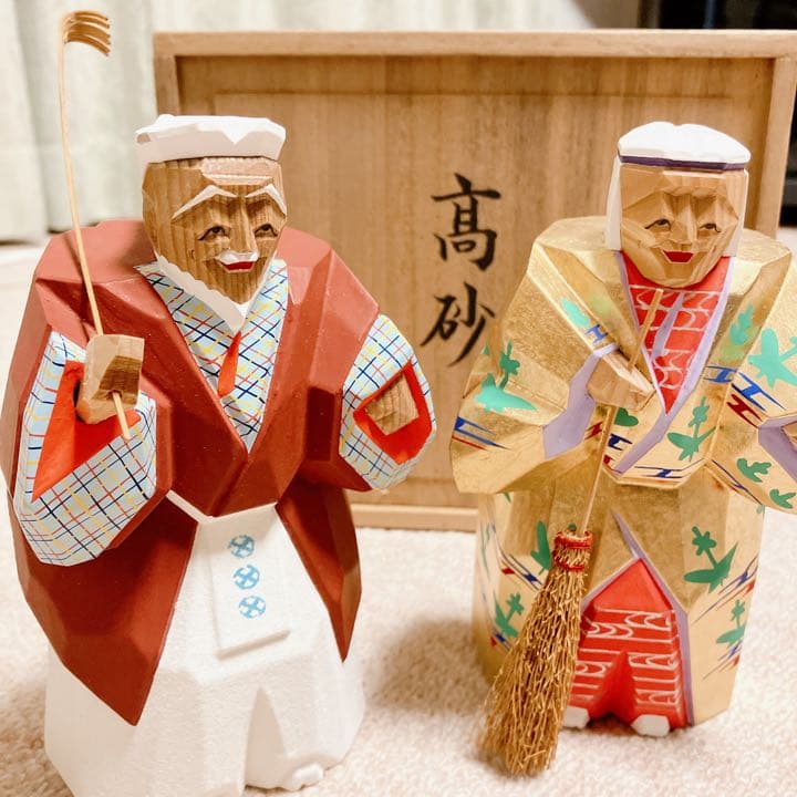 一刀彫高砂人形