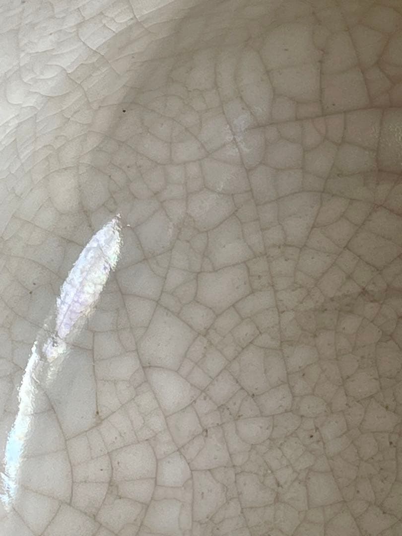 茶道具　抹茶碗　吉村楽入造 白楽　 山水紋　茶碗