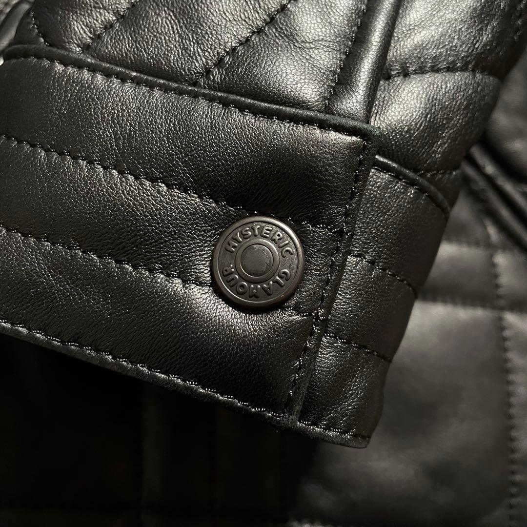 ヒステリックグラマー レザージャケット ラムレザー キルティングデザイン