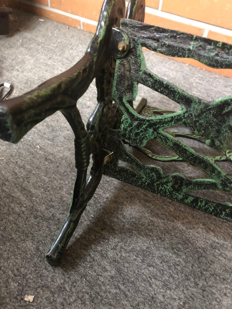 H アイアンベンチ　フラワースタンド　ドールチェア　ガーデニング雑貨アンティーク