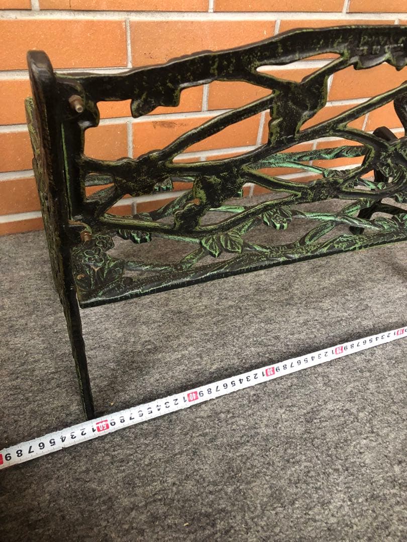 H アイアンベンチ　フラワースタンド　ドールチェア　ガーデニング雑貨アンティーク