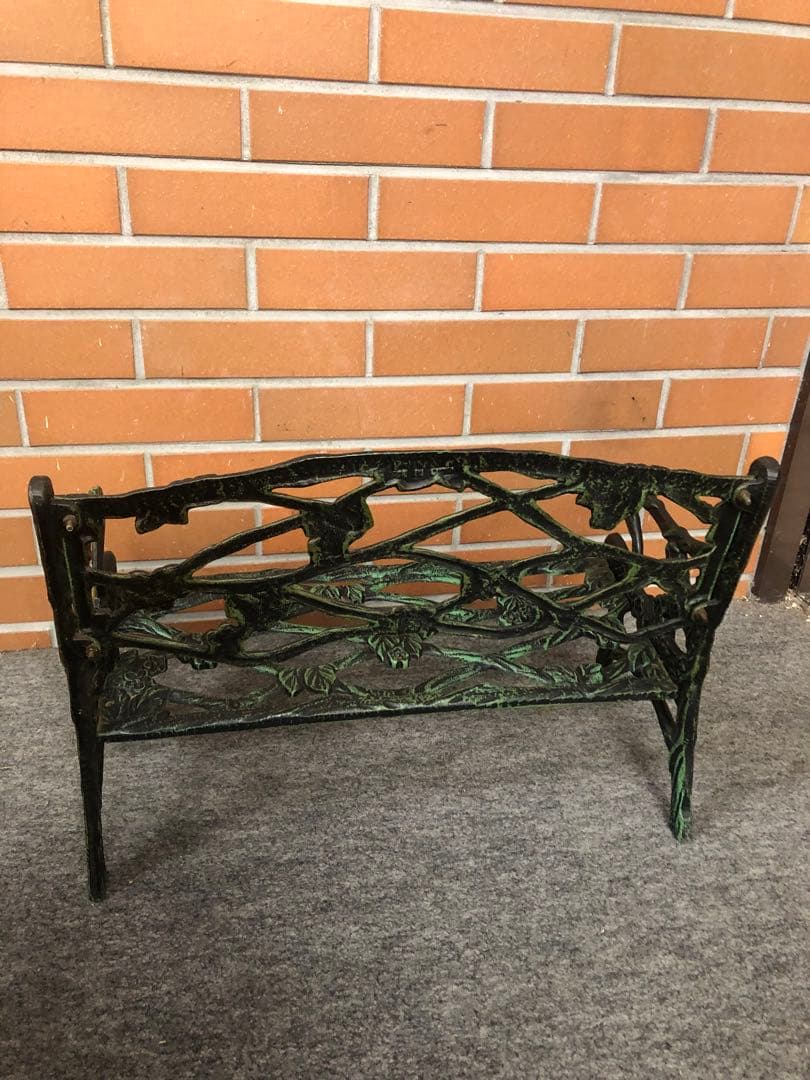 H アイアンベンチ　フラワースタンド　ドールチェア　ガーデニング雑貨アンティーク