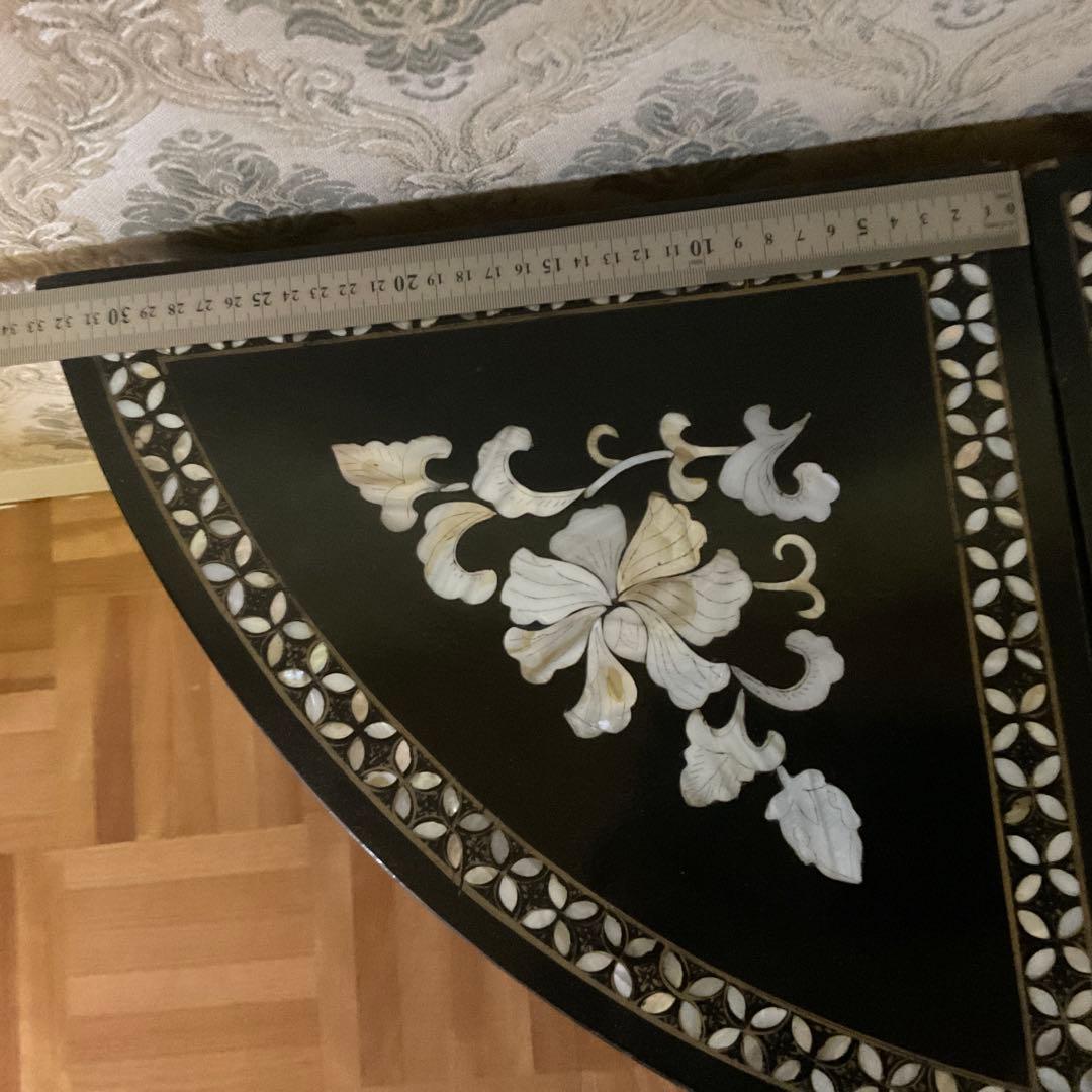 美品‼️螺鈿テーブル＆椅子4脚セット‼️