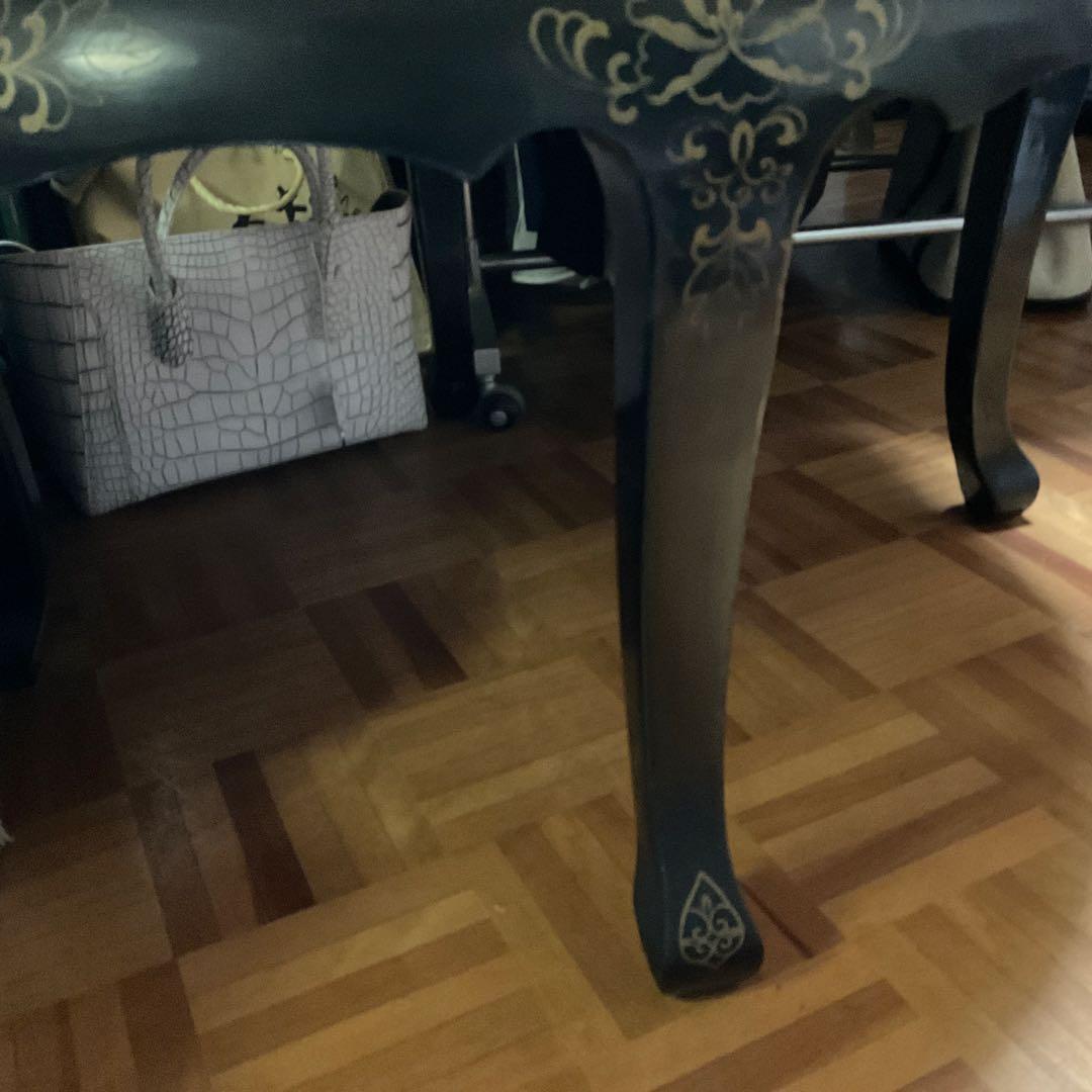 美品‼️螺鈿テーブル＆椅子4脚セット‼️