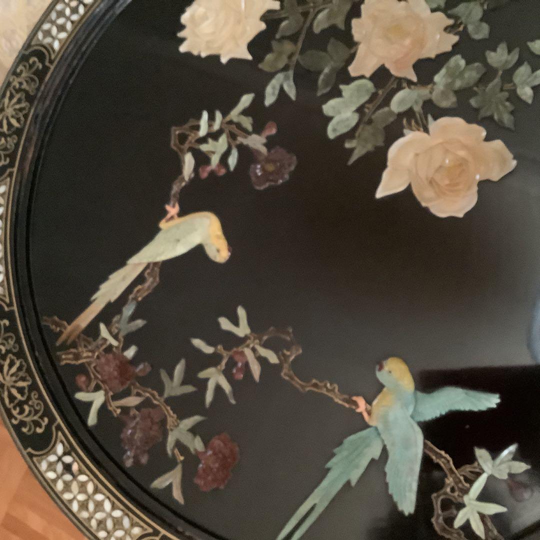 美品‼️螺鈿テーブル＆椅子4脚セット‼️